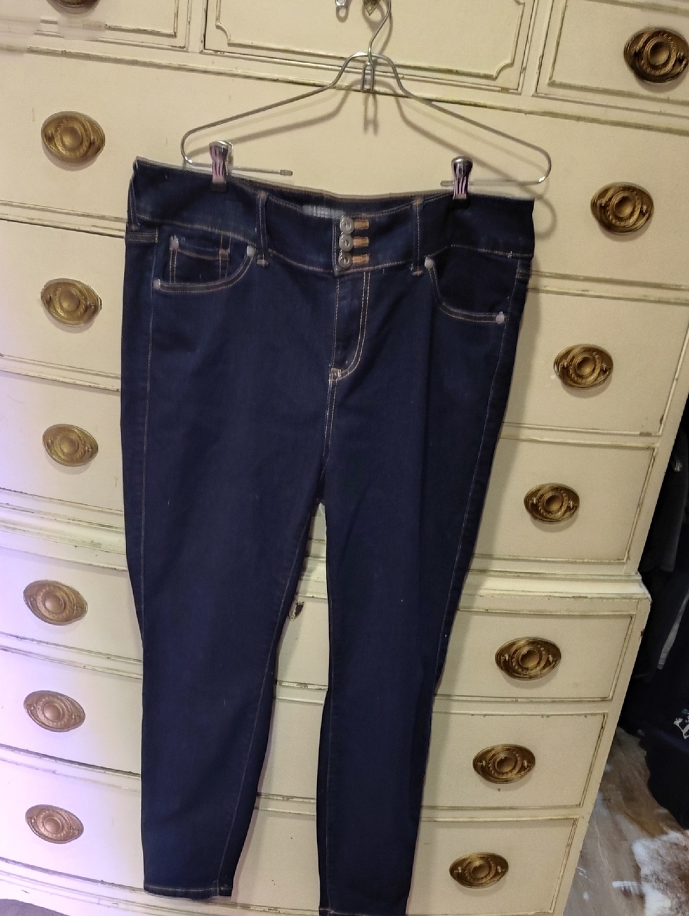 torrid Dark Indigo High-Rise Triple-Button Jeggings